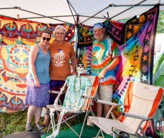 camper with skeleton