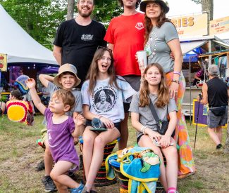 family in vending area
