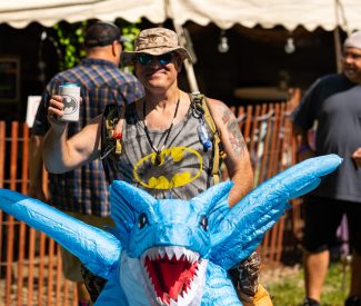 guy with a dragon suit on